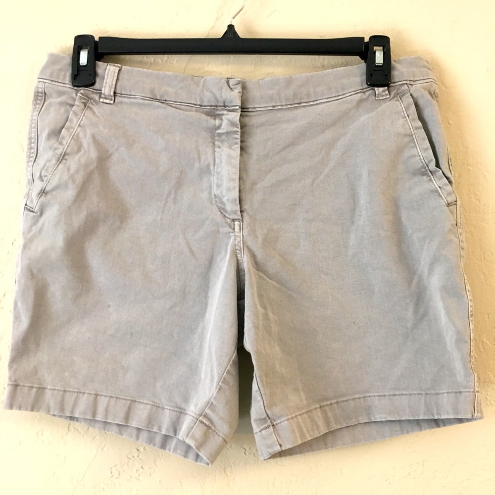 J Crew Chino Shorts 12 Gray Cotton Elastane Stretch